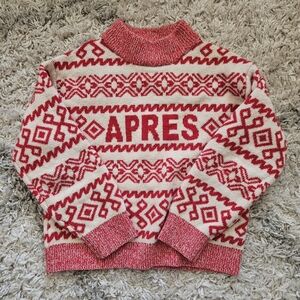 A New Day Red And Cream Winter Sweater